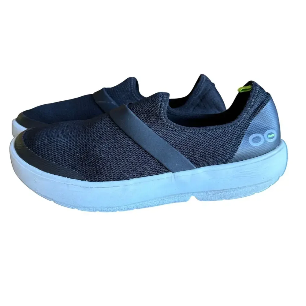 OOFOS Women's OOmg Fibre Low Black Slip On Recovery Shoes Comfort Walking- Sz 41